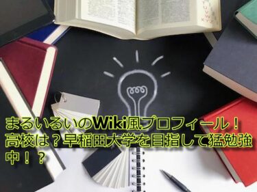 まるいるいのWiki風プロフィール！高校は？早稲田大学を目指して猛勉強中！？